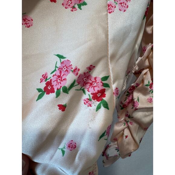 FOR LOVE & LEMONS Aster Floral Bodysuit in Peach Floral large - Picture 10 of 11